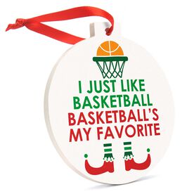 Basketball Round Ceramic Ornament - Basketball's My Favorite