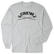 Crew Tshirt Long Sleeve - Crew Crossed Oars Banner