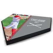 Baseball Home Plate Plaque - Player Photo Stitch