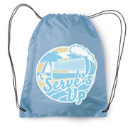 Volleyball Drawstring Backpack - Serve's Up
