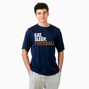 Football Short Sleeve Performance Tee - Eat. Sleep. Football.