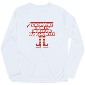 Hockey Long Sleeve Performance Tee - Hockey's My Favorite