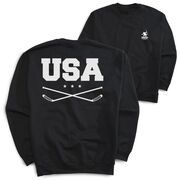 Hockey Crewneck Sweatshirt - USA Hockey (Back Design)