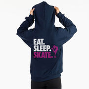 Figure Skating Hooded Sweatshirt - Eat. Sleep. Skate. (Back Design)