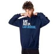 Lacrosse Hooded Sweatshirt - Eat. Sleep. Lacrosse.