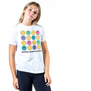 Softball Short Sleeve T-Shirt - Softball Makes Me Happy