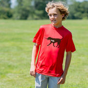 Guys Lacrosse Short Sleeve Performance Tee - Max The Lax Dog