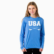 Field Hockey Long Sleeve Performance Tee - USA