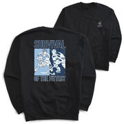 Hockey Crewneck Sweatshirt - Survival of the Fittest (Back Design)