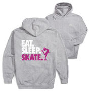 Figure Skating Hooded Sweatshirt - Eat. Sleep. Skate. (Back Design)