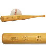 Team Name, Season and Date Mini Engraved Baseball Bat