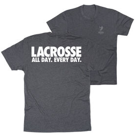 Guys Lacrosse T-Shirt Short Sleeve - All Day Every Day (Back Design)