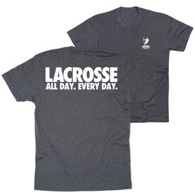 Guys Lacrosse T-Shirt Short Sleeve - All Day Every Day (Back Design)