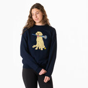 Girls Lacrosse Crewneck Sweatshirt - Chase The Lax Dog