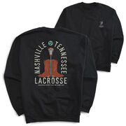 Guys Lacrosse Crewneck Sweatshirt - Nashville Lacrosse (Back Design)