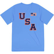 Hockey Short Sleeve Performance Tee - Hockey USA Gold