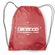 Baseball Drawstring Backpack - 24-7 Baseball