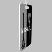 Guys Lacrosse Bag/Luggage Tag - Personalized Vertical Lacrosse Stick