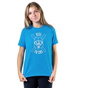 Skiing T-Shirt Short Sleeve - Yeti To Ski