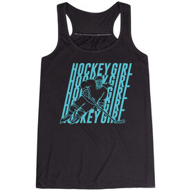 Hockey Flowy Racerback Tank Top - Hockey Girl Repeat