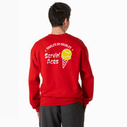Tennis Crewneck Sweatshirt - Servin' Aces (Back Design)