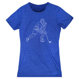 Hockey Women's Everyday Tee - Hockey Player Sketch