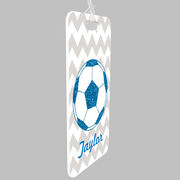 Soccer Bag/Luggage Tag - Personalized Glitter Soccer Ball