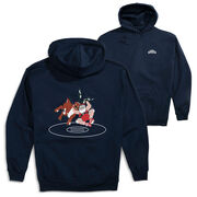 Wrestling Hooded Sweatshirt - Wrestling Reindeer (Back Design)