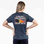 Hockey Short Sleeve T-Shirt - If You Can't Take the Heat (Back Design)
