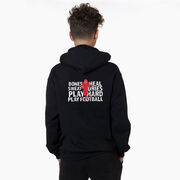 Football Hooded Sweatshirt - Bones Saying (Back Design)
