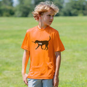 Guys Lacrosse Short Sleeve Performance Tee - Max The Lax Dog