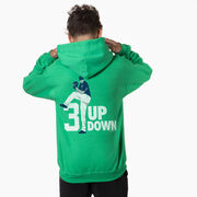 Baseball Hooded Sweatshirt - 3 Up 3 Down (Back Design)