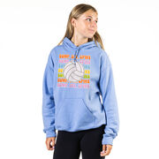 Volleyball Hooded Sweatshirt - Bump, Set, Spike