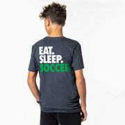 Soccer Short Sleeve T-Shirt - Eat. Sleep. Soccer (Back Design)