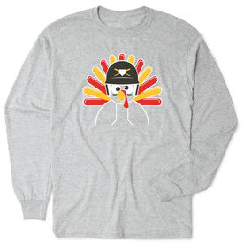 Baseball/Softball T-Shirt Long Sleeve - Goofy Turkey Player