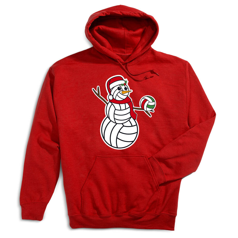 Volleyball Hooded Sweatshirt - Serving Holiday Cheer