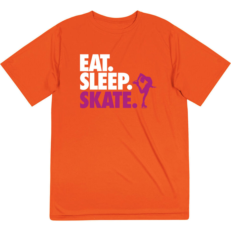 Figure Skating Short Sleeve Performance Tee - Eat. Sleep. Skate.