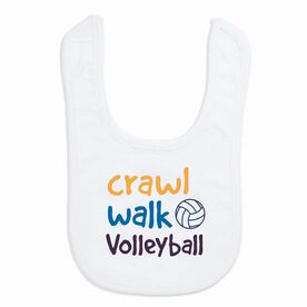 Volleyball Baby Bib - Crawl Walk Volleyball