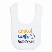 Volleyball Baby Bib - Crawl Walk Volleyball