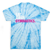 Gymnastics Short Sleeve T-Shirt - Eat. Sleep. Gymnastics Tie Dye
