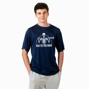 Guys Lacrosse Short Sleeve Performance Tee - Bad To The Bone