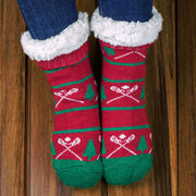 Lacrosse Slipper Socks with Sherpa Lining (Christmas)