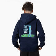 Golf Hooded Sweatshirt - Eat. Sleep. Golf (Back Design)