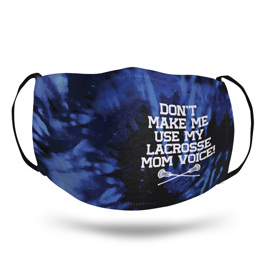 Guys Lacrosse Face Mask - Don't Make Me Use My Lacrosse Mom Voice