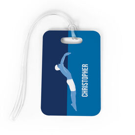 Swimming Bag/Luggage Tag - Personalized Swimmer Guy