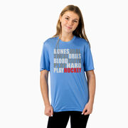 Hockey Short Sleeve Performance Tee - Bones Saying