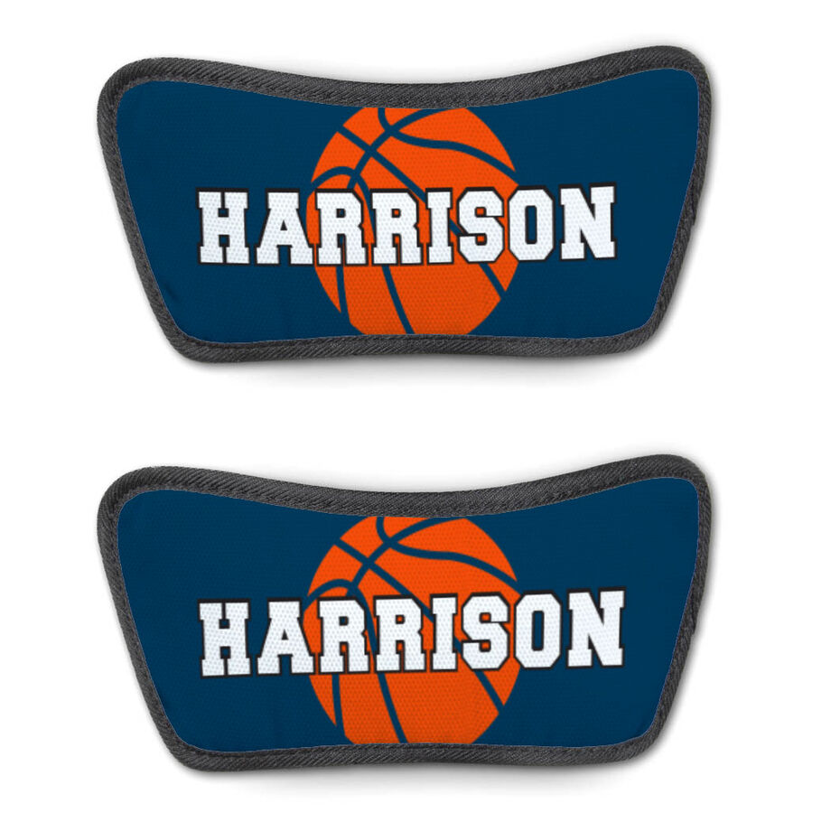 Basketball Repwell&reg; Sandal Straps - Basketball with Text - Personalization Image