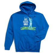 Golf Hooded Sweatshirt - Eat. Sleep. Golf