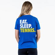 Tennis Short Sleeve T-Shirt - Eat. Sleep. Tennis. (Back Design)