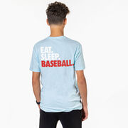 Baseball Short Sleeve T-Shirt - Eat. Sleep. Baseball. (Back Design)